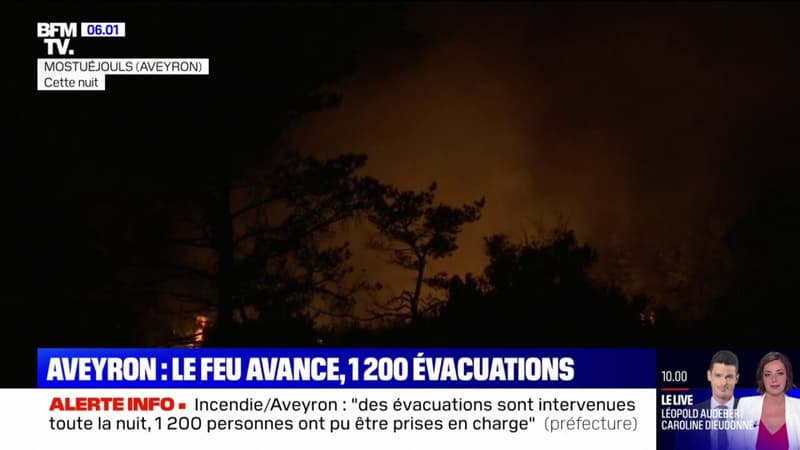 Incendie en Aveyron: 650 hectares sont déjà partis en fumée, plus d'un millier de personnes évacuées