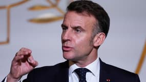 Emmanuel Macron devant les ambassadeurs à l'Élysée, le 8 janvier 2026