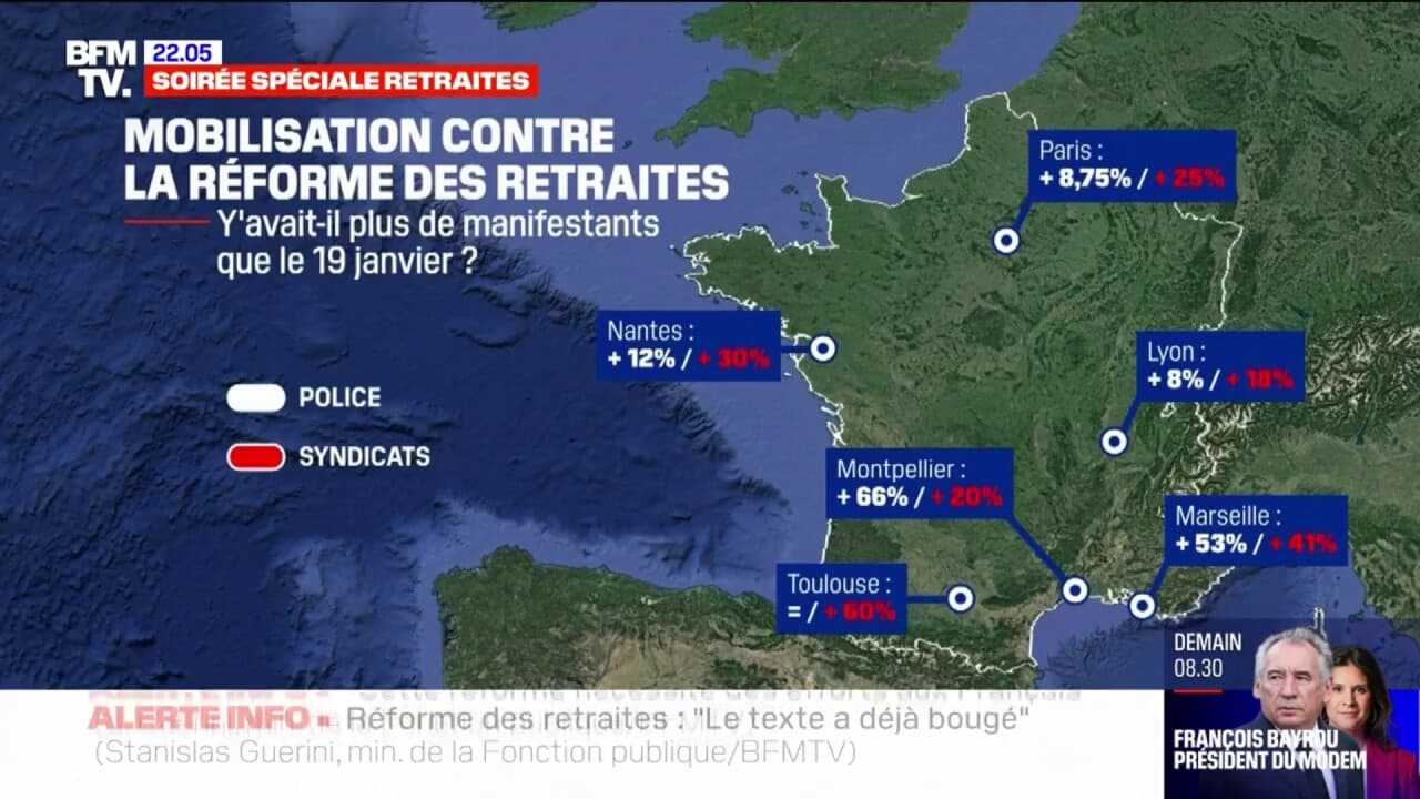 Réforme des retraites: mobilisation en hausse à Marseille, Paris ...