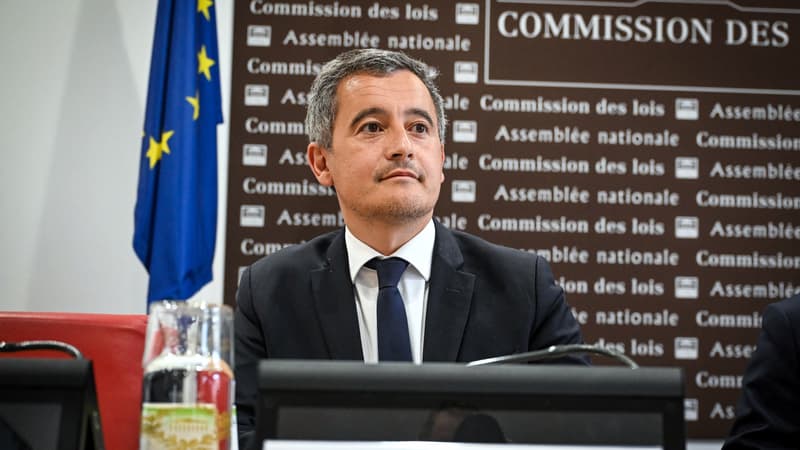 Le ministre de l'Intérieur Gérald Darmanin à la commission des Lois de l'Assemblée nationale (Paris) le 19 juillet 2023.