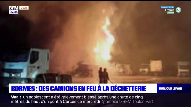 Var: des camions en feu à la déchetterie de Bormes-les-Mimosas