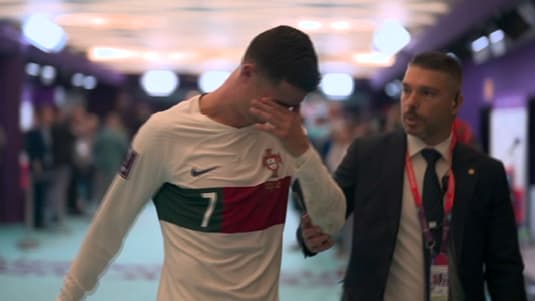 Les larmes de Cristiano Ronaldo après l'élimination du Portugal en quart de finale de la Coupe du monde 2022 Les larmes de Cristiano Ronaldo après l'élimination du Portugal en quart de finale de la Coupe du monde 2022