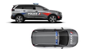 Gérald Darmanin a partagé ce visuel des nouveaux SUV Peugeot 5008 de la Police Nationale.