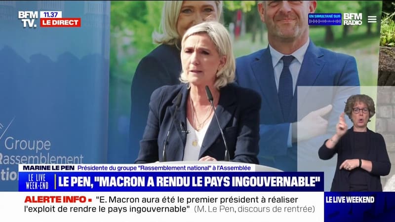 Législatives: Marine Le Pen fustige 