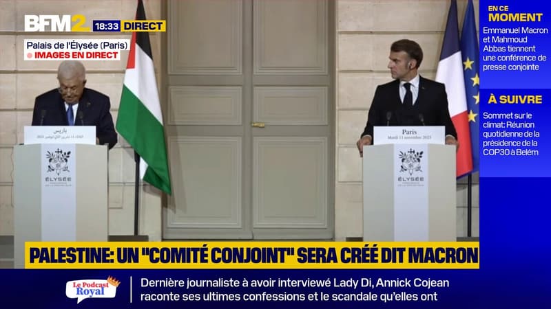 Mahmoud Abbas renouvelle devant Emmanuel Macron son engagement dans l'objectif de créer un État palestinien