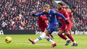 Mykhailo Mudryk avec Chelsea contre Liverpool, janvier 2023