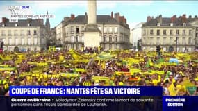 Les images des milliers de supporters rassemblés à Nantes pour accueillir les vainqueurs de la Coupe de France