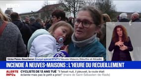 L'émotion à Neuves-Maisons lors d'un rassemblement en hommage aux cinq personnes décédées dans l'incendie de leur logement