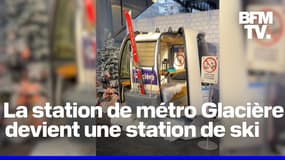 Cette station de métro troque ses rames pour des skis et se transforme en station de sport d'hiver