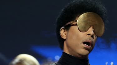 Le chanteur Prince en concert à Las Vegas