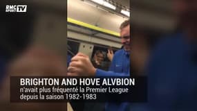 Les fans de Brighton fêtent la montée avec les joueurs