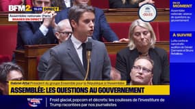 "Une inversion des valeurs absolues" sur l'Ukraine, dénonce Attal face aux propos de Le Pen