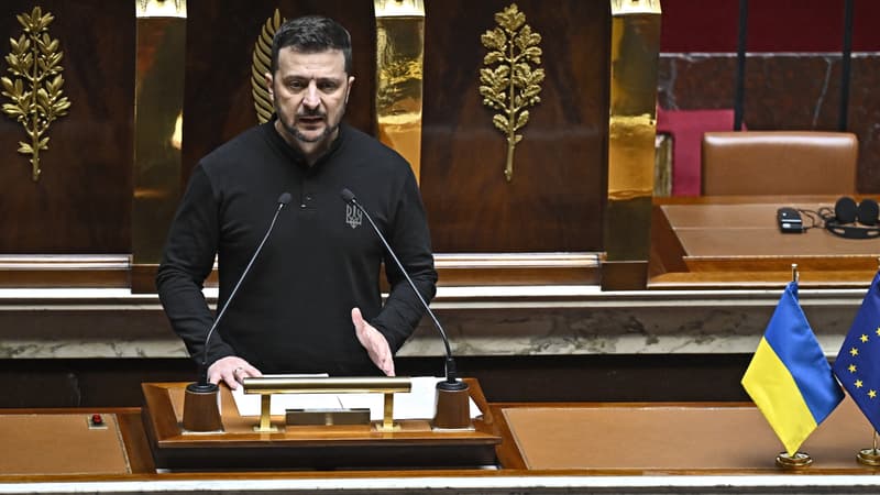 Volodymyr Zelensky à l'Assemblée nationale ce vendredi 7 juin