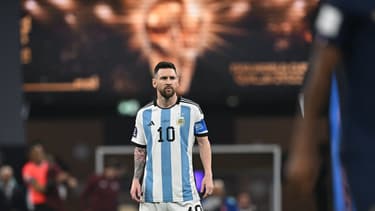 Lionel Messi en finale de la Coupe du monde face à la France, le 18 décembre 2022.