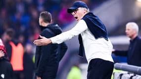 Laurent Blanc pendant un match de l'OM