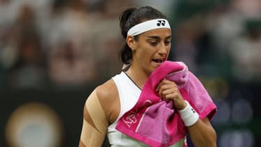 Caroline Garcia lors de son troisième tour à Wimbledon, le 7 juillet 2023.