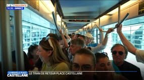 Marseille: la tram T3 atteint le nouveau terminus de la place Castellane