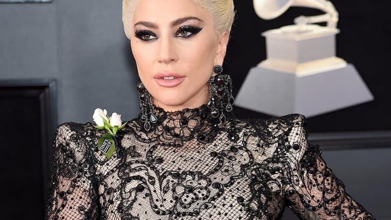 Lady Gaga à la soirée des Grammy Awards, le 28 janvier 2018 à New York.
