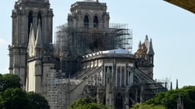 La cathédrale Notre-Dame de Paris après l'incendie, le 31 mai 2019.