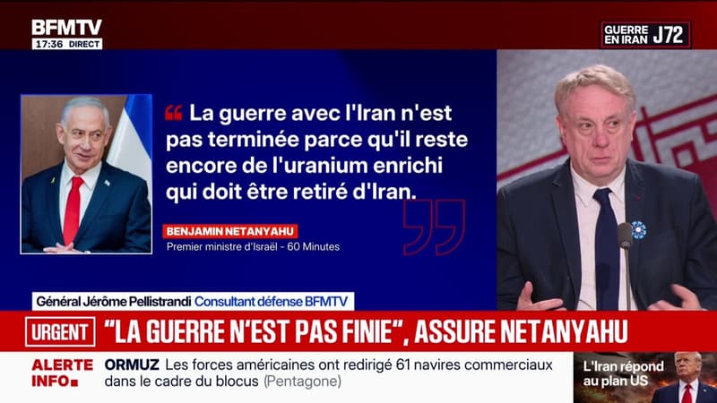 Dans une interview, Benjamin Netanyahu déclare que "la guerre en Iran n'est pas terminée parce qu'il reste encore de l'uranium enrichi qui doit être retiré"