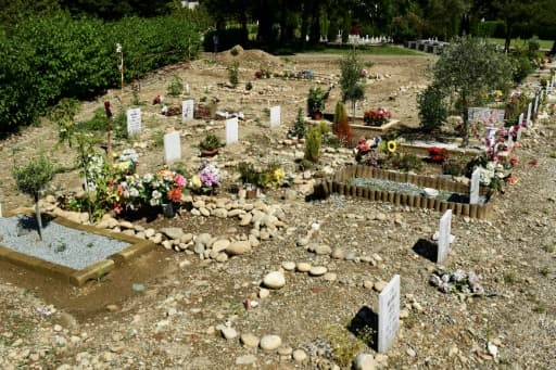 Le carré musulman dans un cimetière catholique à Bruzzano, dans la banlieue de Milan, le 5 juin 2020 Le carré musulman dans un cimetière catholique à Bruzzano, dans la banlieue de Milan, le 5 juin 2020