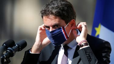 Le porte-parole du gouvernement Gabriel Attal à l'issue du Conseil des ministres du 9 septembre 2020 à Paris (Photo d'illustration)