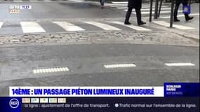 Paris: un premier passage piéton lumineux inauguré
