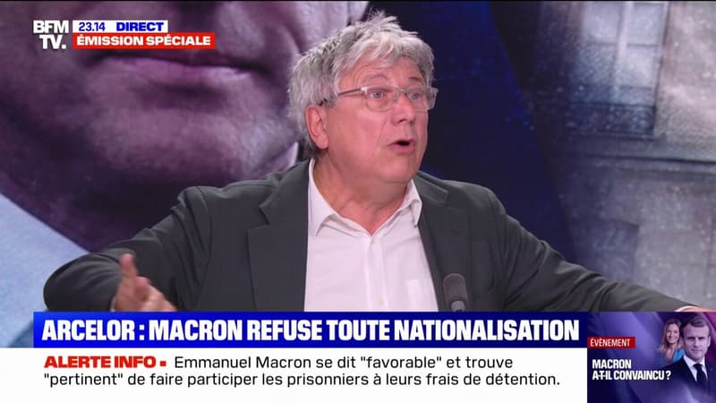 Emmanuel Macron contre la nationalisation d'ArcelorMittal: 
