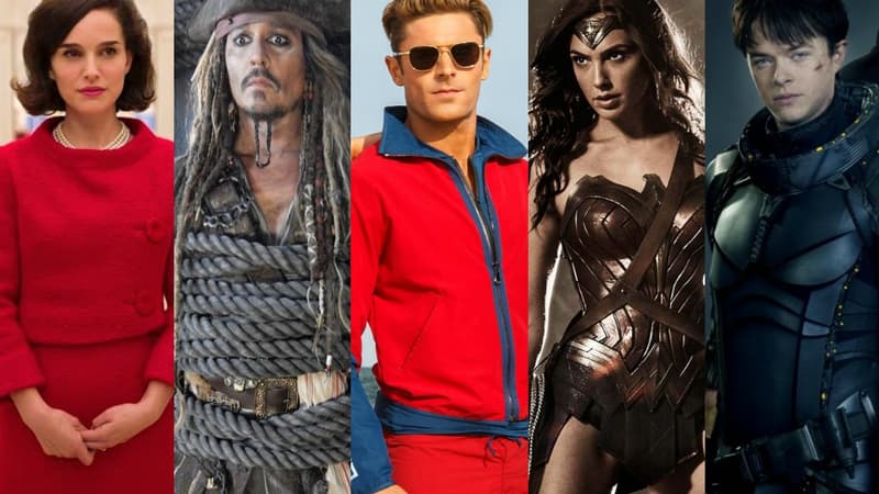 "Jackie", Pirates des Caraïbes: la vengeance de Salazar", "Baywatch", "Wonder Woman" et "Valérian et la cité des mille planètes" sortiront tous en 2017.