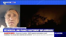 Le président du SDIS Aveyron affirme que le feu n'est "pas encore maîtrisé", malgré "une forte mobilisation"