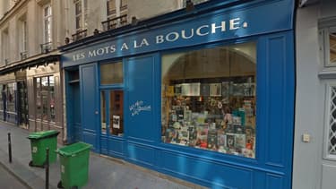 Les Mots à la bouche, librairie LGBT située dans le quartier du Marais à Paris.