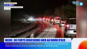 Neige : de forts bouchons hier au Nord d'Aix-en-Provence