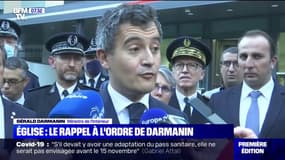 Église : le rappel à l'ordre de Gérald Darmanin