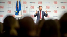 Benoît Hamon lors d'un meeting à Lille le 27 janvier 2017