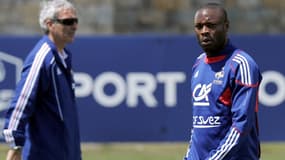 Raymond Domenech et William Gallas en 2010