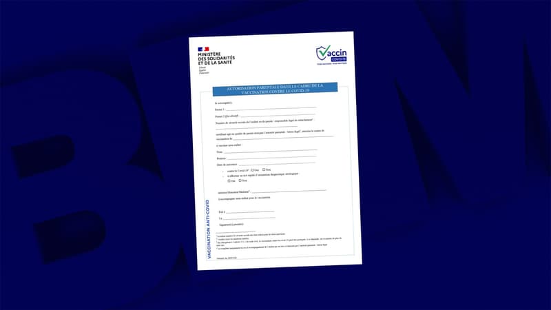 L'attestation d'autorisation parentale pour faire vacciner son enfant de 5-11 ans contre le Covid-19.