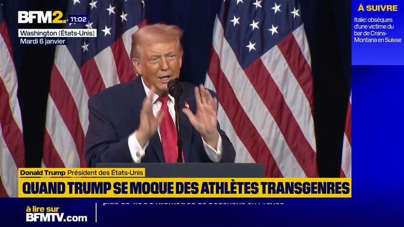 Donald Trump se moque des athlètes transgenres lors d'un discours