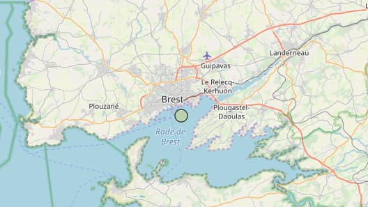 Carte de l'épicentre du séisme. 