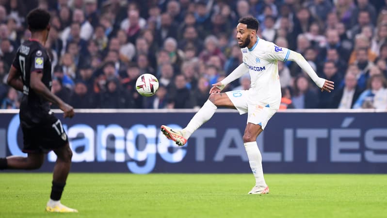 Pierre-Emerick Aubameyang lors du atch de Ligue 1 OM-Clermont, 17 décembre 2023