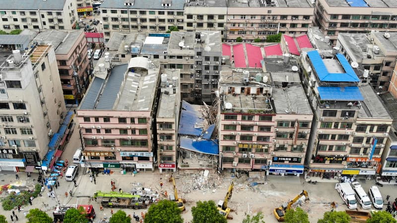 Effondrement d'un immeuble en Chine: le bilan s'alourdit à 53 morts