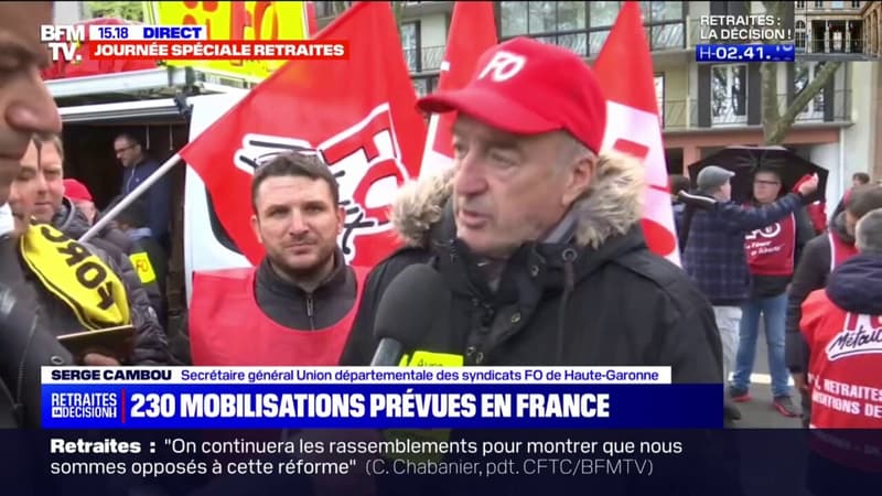 À Toulouse, les syndicats manifestent à quelques heures de la décision finale du Conseil constitutionnel sur la réforme des retraites