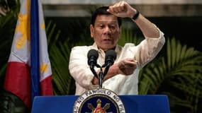 Le président philippin, Rodrigo Duterte à Manille, le 22 mars 2017