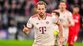 Harry Kane lors du 8e de finale aller de Ligue des champions entre le Bayern Munich et le Bayer Leverkusen - le 05/03/2025