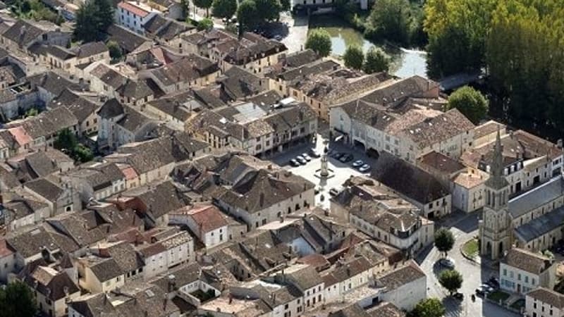 Eymet vu du ciel