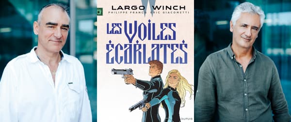 Le dessinateur Philippe Francq et le scénariste Eric Giacometti, les auteurs de Largo Winch.