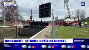Rhône: les battants de l'écluse de Rochetaillée-sur-Saône changés
