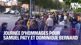 Minute de silence, rassemblements: les images de la journée d'hommages pour Samuel Paty et Dominique Bernard