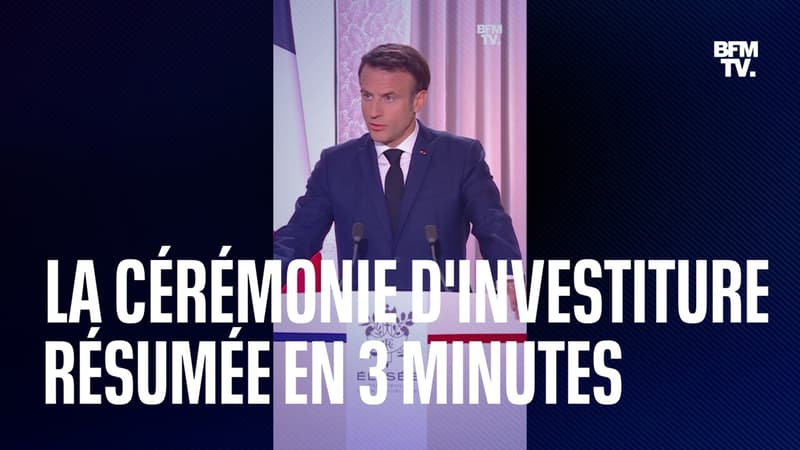 La cérémonie d'investiture d'Emmanuel Macron résumée en trois minutes