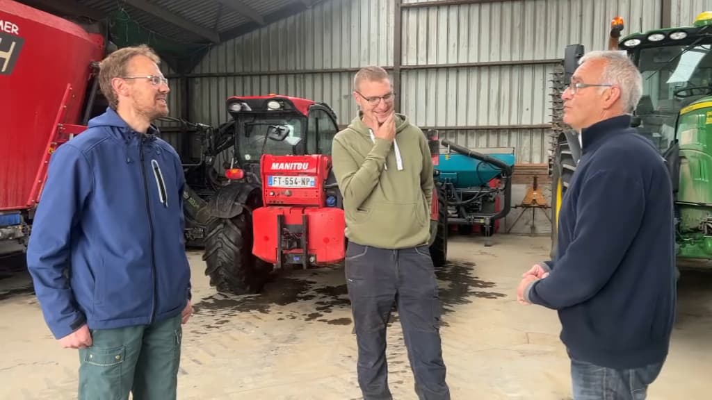 Trois des agriculteurs à l'origine du projet de l'usine de méthanisation.