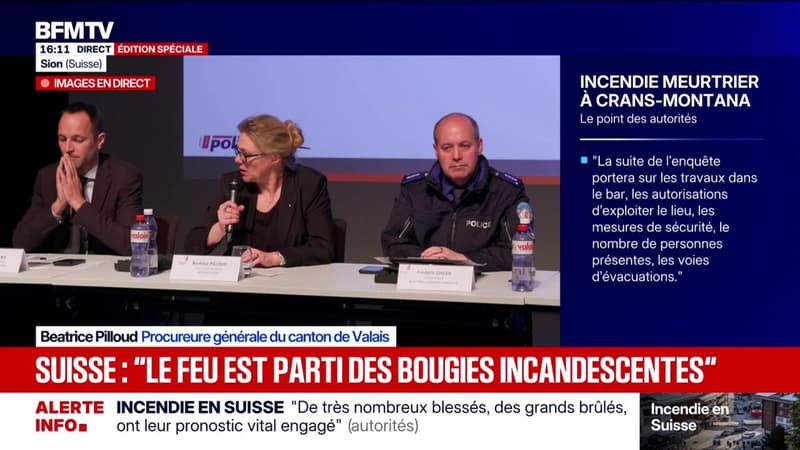Incendie en Suisse: le nombre de personnes présentes dans le bar n'est "pas possible" à déterminer, affirme la procureure
